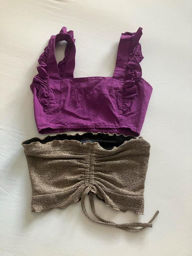 2 Leuke Tops My Jewellery XS, Kleding | Dames, Tops, Zo goed als nieuw, Maat 34 (XS) of kleiner, Paars, Zonder mouw, Ophalen of Verzenden