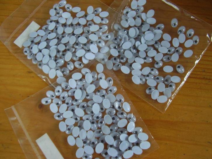 Wiebeloogjes ovaal 7 mm en andere vormen en maten, Hobby en Vrije tijd, Knutselen, Nieuw, Materiaal, Verzenden