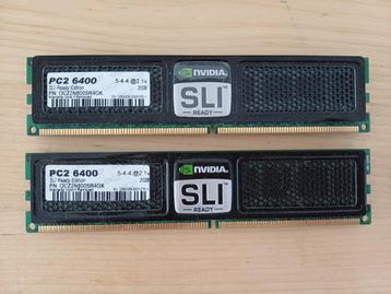 Nvidia SLI-ready DDR2 PC2 6400 Dual Channel beschikbaar voor biedingen