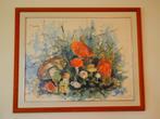 Kunstdruk “Herfsttafereel met paddestoelen”, Alie Kruse-Kolk, Antiek en Kunst, Kunst | Schilderijen | Klassiek, Ophalen