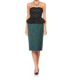 Elegante strapless jurk met peplum en kokerrok, Kleding | Dames, Jurken, Zwart, Maat 42/44 (L), Ophalen of Verzenden, Zo goed als nieuw