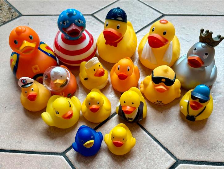 Leuke verzameling badeendjes (o.a. Bud Deluxe Ducks), Kinderen en Baby's, Speelgoed | Overig, Gebruikt, Jongen of Meisje, Ophalen of Verzenden