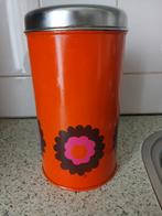 Vintage Oranje Voorraadbus met Bloemen, Ophalen of Verzenden, Gebruikt