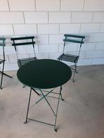 2 tuinsets bistro sets inklapbaar groen van ijzer, Overige materialen, Zo goed als nieuw, Stoel, Ophalen