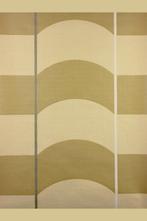 5443 Retro behang limegroen met grafisch 70s patroon swiet, Verzenden, Wit