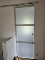 Glazen schuifdeur, Ophalen, Gebruikt, 80 tot 100 cm, Binnendeur