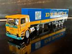 Tekno Scania 143 met 3 asser huifoplegger de Rijke, Hobby en Vrije tijd, Modelauto's | 1:50, Ophalen of Verzenden, Gebruikt, Bus of Vrachtwagen