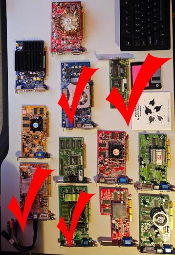 Retro PC onderdelen: A/V, NIC, ISA/PCI/AGP/PCIe, 3,5", 5,25" beschikbaar voor biedingen