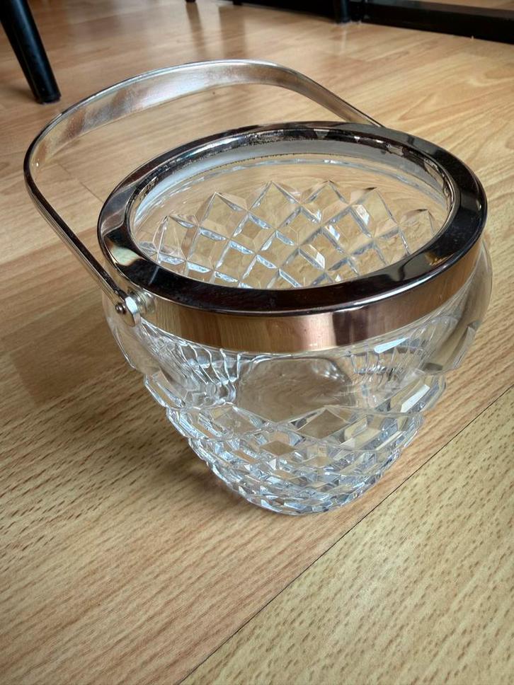 Vintage WMF Kristallen IJsemmer Verzilverd, Antiek en Kunst, Antiek | Glas en Kristal, Ophalen