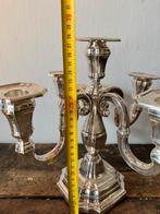 Mooie Oude / antieke kandelaar zilver / verzilverd?, Antiek en Kunst, Antiek | Kandelaars, Ophalen of Verzenden, Zilver