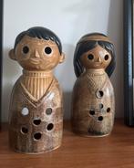 2 Japanse keramiek poppen – waxinehouders XL – 23 cm, Ophalen of Verzenden, Keramiek of Aardewerk