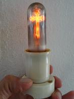 Vintage lamp lampje met kruis Godslampje met kruis 13cm, Ophalen of Verzenden, Gebruikt, Overige typen, Christendom | Katholiek