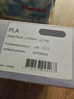 PLA  zwart hout 1,75mm -0,5 kg, Ophalen of Verzenden, Nieuw
