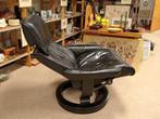 Scandinavisch Stressless Fauteuil, Ophalen, Zo goed als nieuw, Leer, 50 tot 75 cm