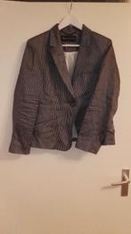 Zwart grijs gestreept Jasje Expresso mt 42 ZGAN Linnen, Maat 42/44 (L), Ophalen of Verzenden, Zo goed als nieuw, Jasje