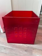 2 Rode kunststof boxen voor kallax, Ophalen, Zo goed als nieuw, Kunststof, Minder dan 50 cm