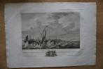 gravure ets Gezicht op de haven van Stavoren 1783, Antiek en Kunst, Ophalen of Verzenden