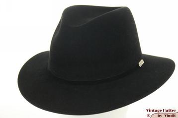 Outdoor gleufhoed Stetson zwart geborsteld vilt 61 = XXL new beschikbaar voor biedingen