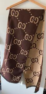 Gucci 100% Cashmere sjaal bruin / beige, Nieuw, Gucci, Ophalen of Verzenden, Sjaal