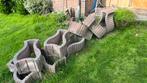 Gratis bloembak beton, Tuin en Terras, Ophalen, Gebruikt, Rond, Minder dan 60 cm