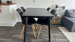 IKEA LISABO tafel – zwart/essenfineer – 140x78 cm, Ophalen, Gebruikt, 100 tot 150 cm, 50 tot 100 cm