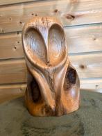 Houten Uil Sculptuur, Ophalen of Verzenden
