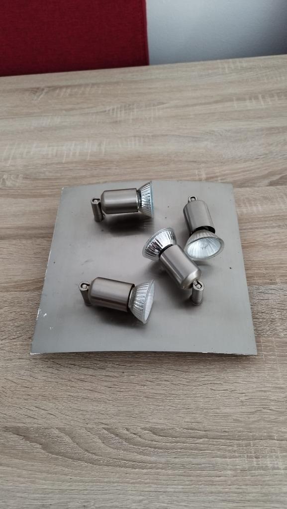 4 spots plafond lamp, Huis en Inrichting, Lampen | Spots, Metaal of Aluminium, Ophalen of Verzenden