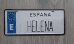 Nummerboord / Kentekenplaat klein naam Helena 14 x 6 Spaans, Ophalen of Verzenden, Zo goed als nieuw