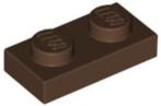Lego Brown Plate 1 x 2, Ophalen of Verzenden, Gebruikt, Losse stenen, Lego