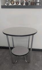 Gispen rooktafel,art-deco,bauhaus rooktafel chrome buisframe, Antiek en Kunst, Ophalen of Verzenden