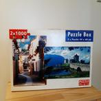 Puzzle Box 2x 1000 stukjes, Ophalen of Verzenden, 500 t/m 1500 stukjes, Gebruikt, Legpuzzel