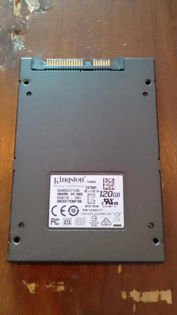 Kingston 120GB SSD - 2.5 inch, Computers en Software, Harde schijven, Gebruikt, Desktop, Intern, SSD, SATA, Ophalen