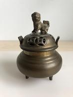 Wierookbrander Foo Dog koper 15 cm, Antiek en Kunst, Antiek | Koper en Brons, Ophalen of Verzenden