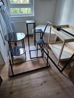 Ikea bijzettafels en lijst + plantentafel en hangend rek., Ophalen, Gebruikt