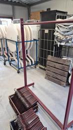 Garderobe set met houten kleding hangers, Ophalen, Gebruikt, 100 tot 150 cm, Metaal