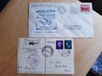Speciale postvlucht per helicopter, uniek, 1947, 2 ex, € 9,=, Ophalen of Verzenden, Zo goed als nieuw, Kaart, Foto of Prent