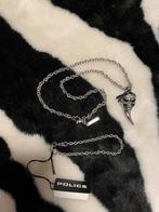 Herenketting Police doodshoofd met tand, Nieuw, Ophalen of Verzenden, Zilver, Overige materialen