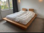 Teakhouten bedombouw, Huis en Inrichting, Slaapkamer | Bedden, Ophalen, Bruin, 210 cm, Tweepersoons