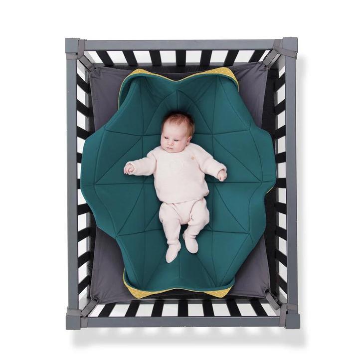 Hangloose Baby Hangmat/Boxkleed - Petrol Oker Geel, Kinderen en Baby's, Boxen, Gebruikt, Rechthoekig, In hoogte verstelbaar, Boxkleed