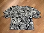 JUFFROUW JANSEN katoenen top creme zwart korte mouw XL NIEUW, Overige kleuren, Maat 46/48 (XL) of groter, Nieuw, Ophalen of Verzenden