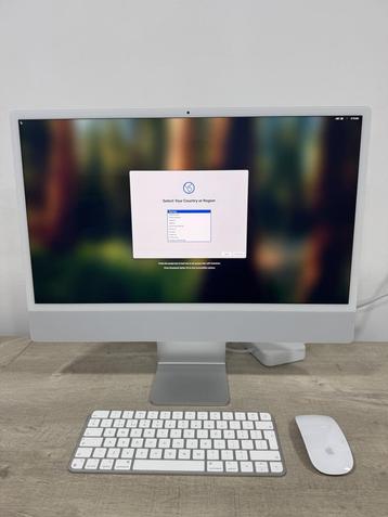 Imac 24" 2021 M1 16GB+512GB Zilver beschikbaar voor biedingen