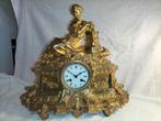 Bronzen Pendule met goed Uurwerk en Opwindsleutel, Antiek en Kunst, Antiek | Klokken, Ophalen