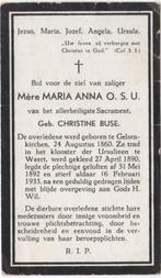 zr. Christine Buse 1860 Gelsenkirchen + 1933 Weert, 72 jaar, Verzenden