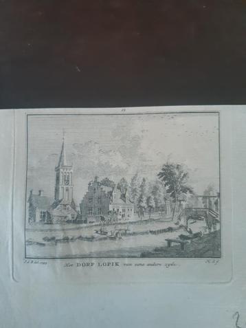 068 / Het dorp Lopik Kopergravure uit 1773 Hendrik Spilman beschikbaar voor biedingen