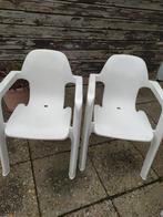 2 tuinstoelen Hartman stapelbaar + 2 tafeltjes, Tuin en Terras, Ophalen, Gebruikt, Kunststof, Stapelbaar