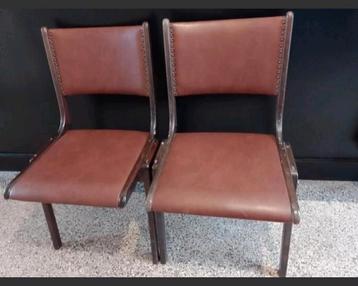 Vintage stoelen, wachtkamerstoelen, 4 stuks beschikbaar voor biedingen