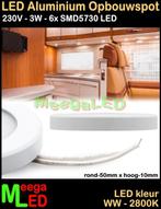 LED Caravan onderbouwspot panel spot 3 Watt Warm 230V - M30, Ophalen of Verzenden, Nieuw