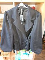 Zwarte jas met strik, Ophalen, Nieuw, Maat 38/40 (M), Zwart