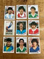 9 voetbalplaatjes Panini wk 86, Ophalen of Verzenden, Zo goed als nieuw, Buitenlandse clubs, Poster, Plaatje of Sticker