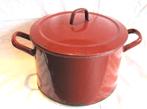 emaille grote soeppan pan bruin, Antiek en Kunst, Antiek | Emaille, Ophalen of Verzenden